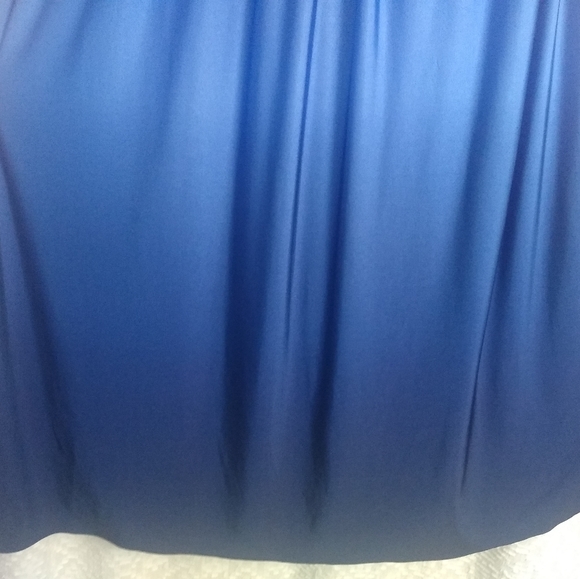 Cache Royal Blue Ombre One Shoulder Prom Dress with Beautiful Bead Detailing. - Picture 7 of 8